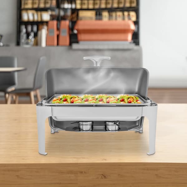 Buffetvarmer - Dampkoger Reservedel - 201 Rustfrit Stål - Rektangulær - Poleret Overflade - Bæreevne 100 kg - Til Buffet & Catering