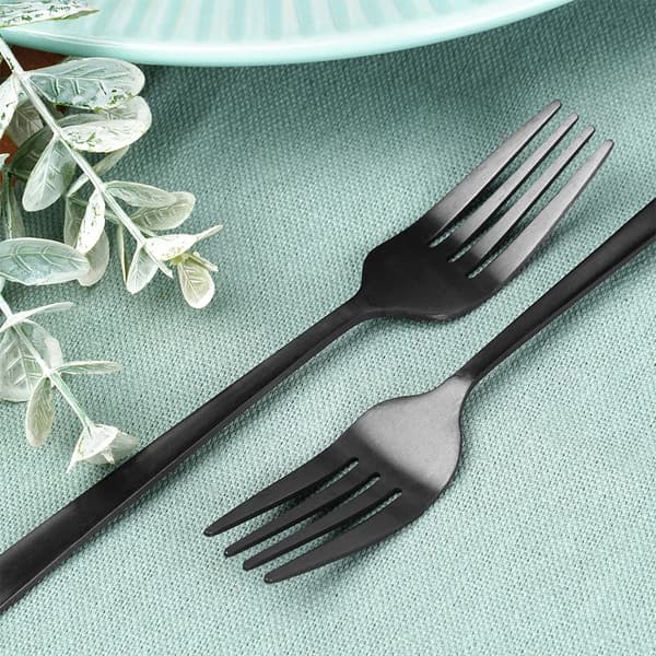 Dessertgafler - 4 stk. - Rustfrit stål - Sorte