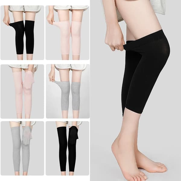 Knæstøtte - Kort Kompressionsstøtte - Elastisk - Polyester - One Size - Unisex - Grå