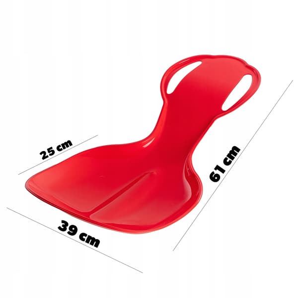 Barnpulka - Plastpulka - Robust - För snö - Röd