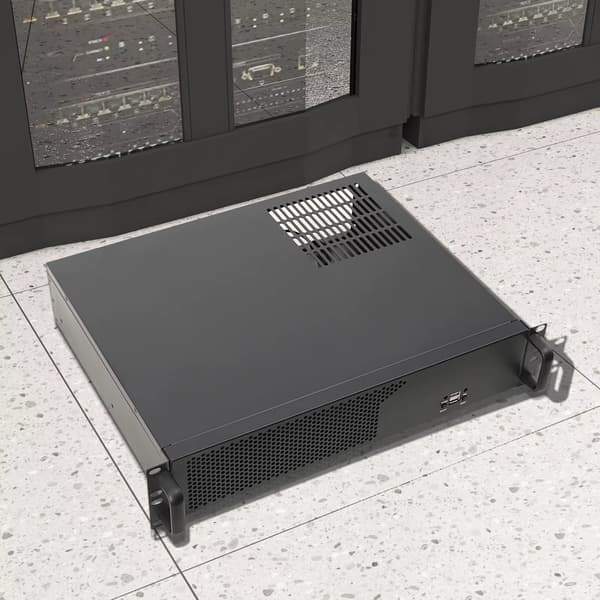 Rackserverchassi - 2U rackchassi - ATX - Industriellt PC-chassi - För 3 hårddiskar - Datalagring - 48,2 x 35 x 8,9 cm