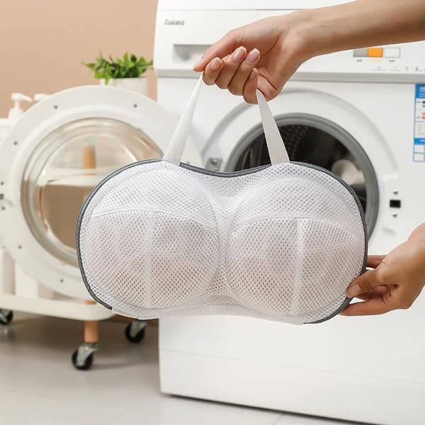 Vaskepose til BH - H71 BH-beskyttelse - Polyester - Genanvendelig - Beskytter mod deformering - Grå