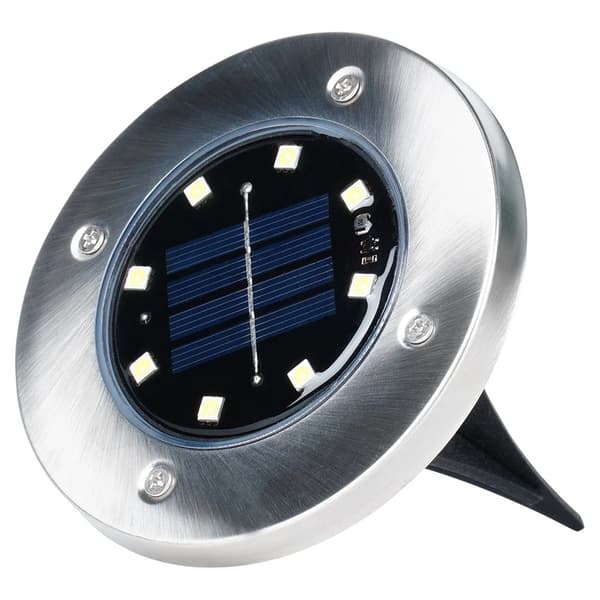 Solcellelamper til haven - LED-havelamper - 12-pak - Stål - 11,5 cm