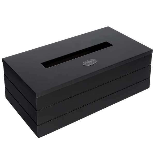 Tissueboks - Servietopbevaring - Træ - 25 x 13,5 x 9 cm - Sort
