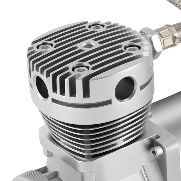 Bil luftkompressor - 12V DC kompressor - 200PSI högtryck - 50L/min luftflöde - 200-300W tung drift - däckpump & luftfjädring - Silver