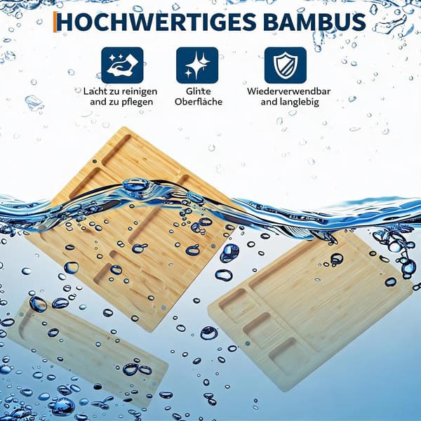 Ostbricka - Serveringsbricka I Trä - 3 Delar Med Knivset - Rektangulär - För Ost, Korv Och Snacks - Khaki