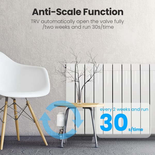 Smart radiatortermostat ZigBee - TRV06 ventil - App- og stemmestyring - Programmerbar - 3,7 V - Sæt 3 stk