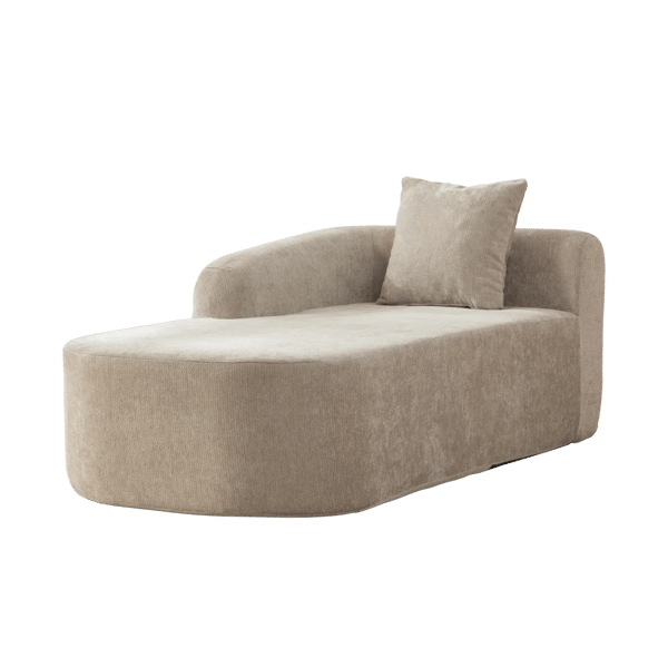 Modulsofa - Moderne Sofa - Chenille - 30D Elastisk Skum - Skridsikker - Højrevendt - Grå