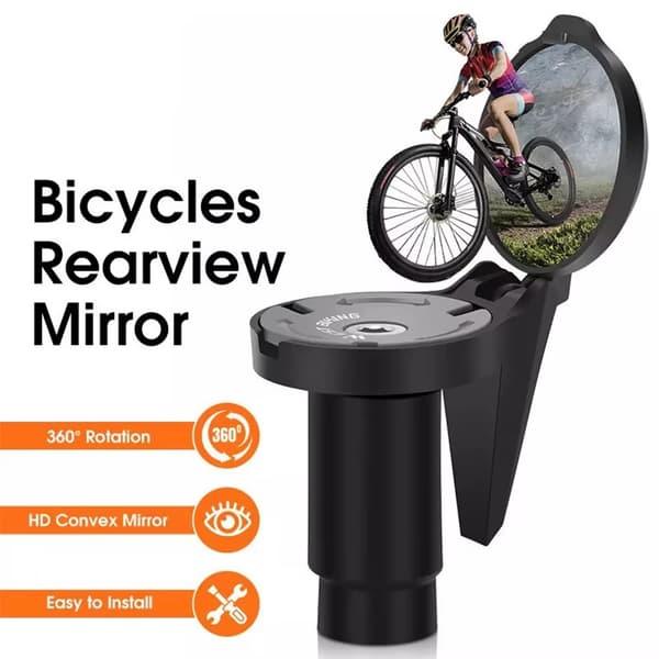 2-pack Mini Cykelbackspeglar - MTB- och Landsvägscykelspeglar - Bakåtsikt - Styrefäste