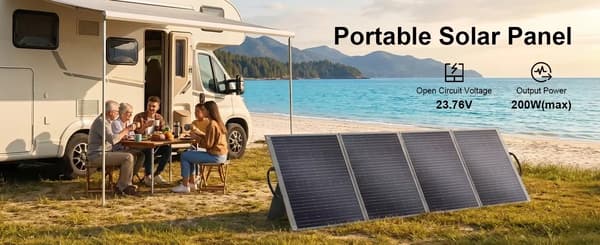 Bærbart solpanel - Foldbart solpanel - 500 W - Vandtæt - 18 paneler - Til kraftstation - Autocamper og camping