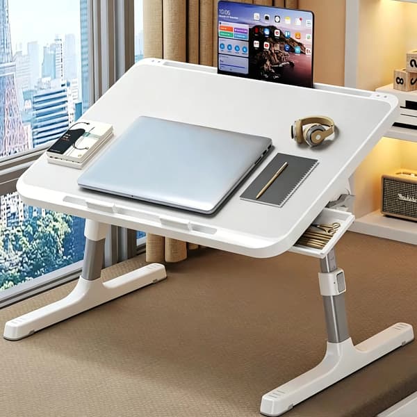 Laptopbord - Lapdesk - Hopfällbart - Höjdjusterbart - För Säng, Soffa och Golv - Bärbart - Plast - Table-B