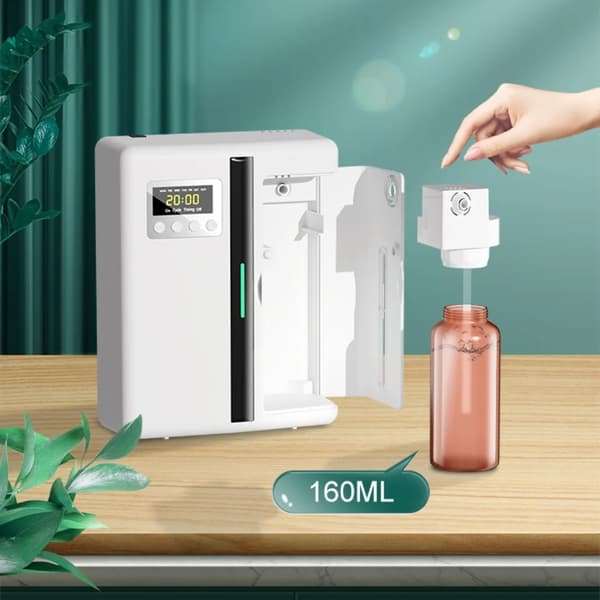 Smart duftdiffuser - Aroma Diffuser - 160 ml - Bluetooth - Væg- eller bordmontering - Timer - Til kontor, hotel, spa - Hvid