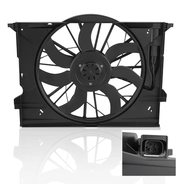 Kølerblæser - Radiator køleventilator - Til E-klasse W211/CLS W219 2003-2011 - Komplet blæsermodul