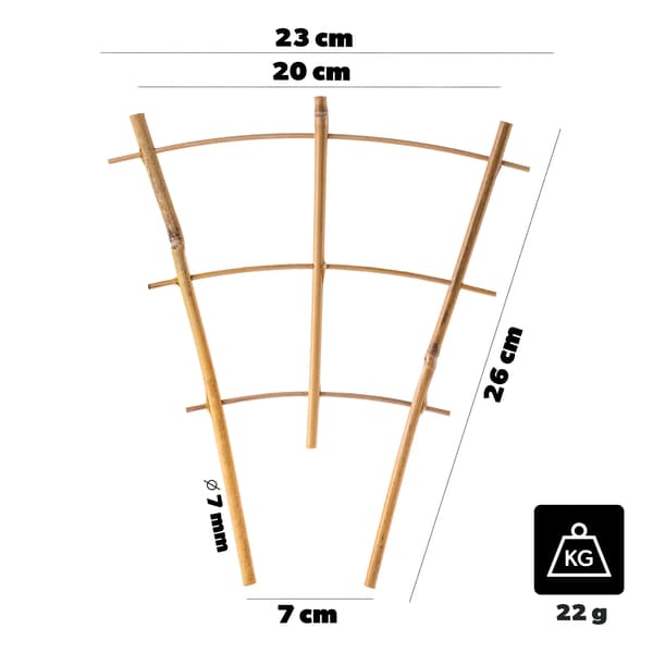 Bambustöd för pergola - Stegstöd - 26 cm - 10-pack