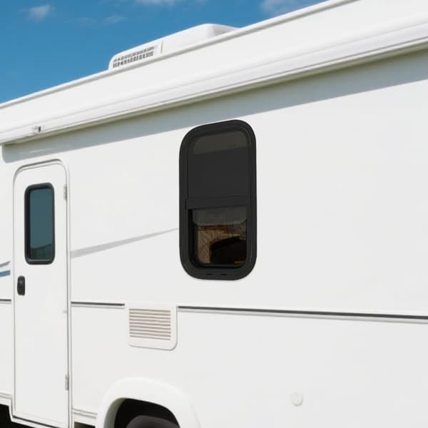 Skydevindue til campingvogn - Ventilationsvindue - Insektbeskyttelse - 300 x 550 mm