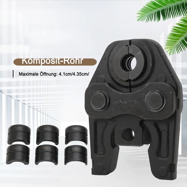 Rörpressbackar - TH-profil 16/20/26/32 mm - För kompositrör & PEX - För hydraulisk press - Koppar- och multilagerkopplingar
