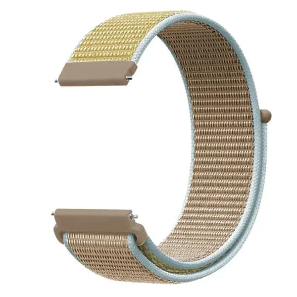Nylon urrem - Sport loop 20 mm - Hurtig montering - Blød, åndbar, let - Til smartwatch - Camel