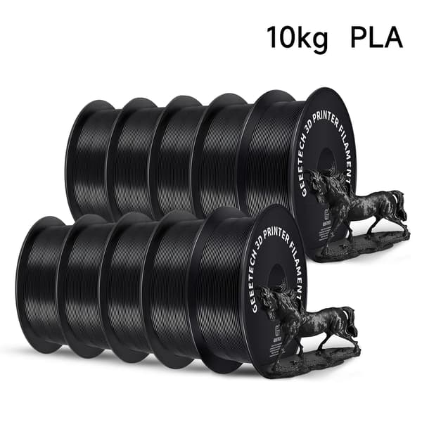 3D-printer filament - PLA 1,75 mm - 10 kg pakke - Til FDM 3D-printer - Sort