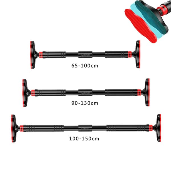 Chinsstång/Pull up bar för dörrkarm - Justerbar Stång - 65–100 cm - Stål - För Chins/Pull-ups & Situps - Vit