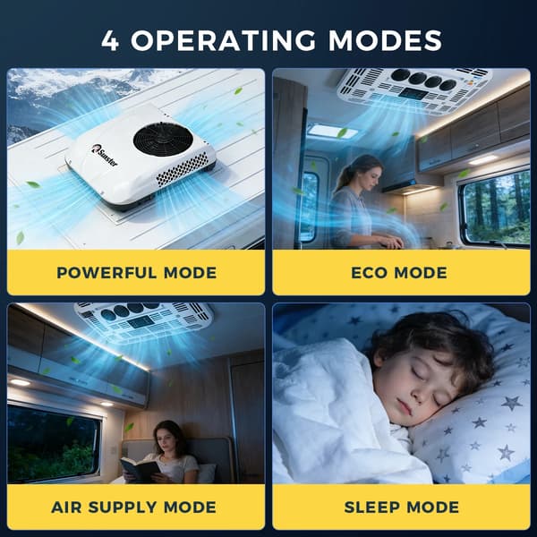 Kontrollpanel för takmonterad AC - 24V Bluetooth panel - För husbil lastbil släp - APP-styrning