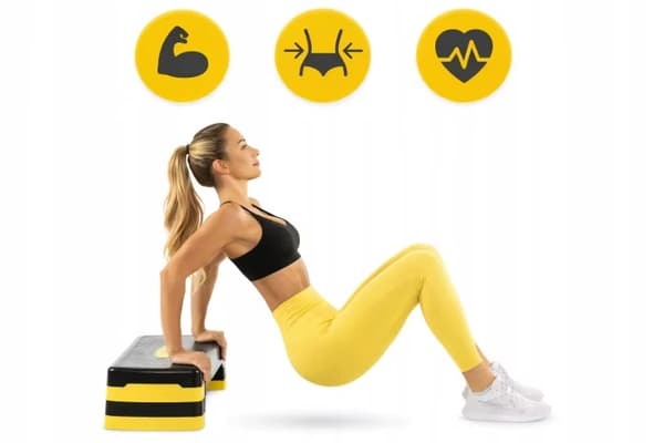Aerobic-stepbræt - Stepper - Højdejusterbar - 2 niveauer