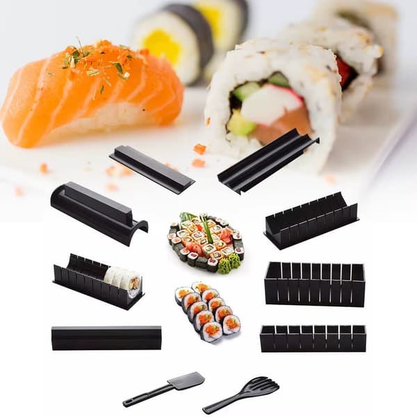 Sushitillverkningsset - Risrullform - DIY - 10 delar - Kökstillbehör