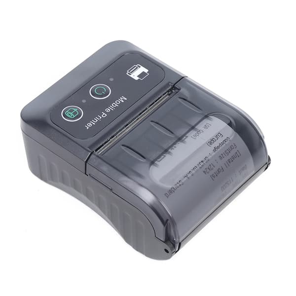 Mobil 58 mm termokvitteringsprinter - PT-280 POS-printer - Bluetooth og USB - Til Android iOS Windows - 1500 mAh batteri - EU-stik - Sort