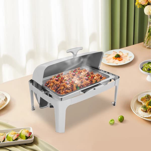 Buffetvarmer - Dampkoger Reservedel - 201 Rustfrit Stål - Rektangulær - Poleret Overflade - Bæreevne 100 kg - Til Buffet & Catering