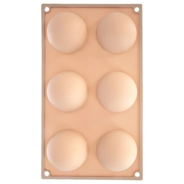 Bageform til halvkugler - Silikone - 28 x 16,5 cm - Beige