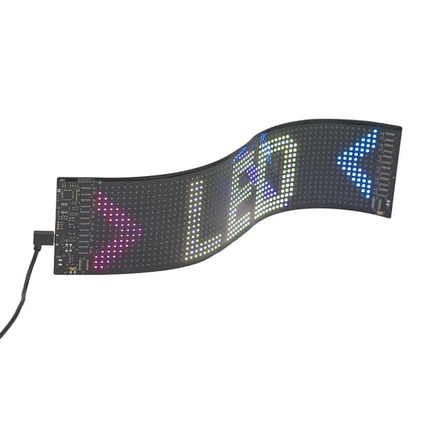 LED Displaytavle - Programmerbart LED Skiltbånd - Blød Fleksibel Displaystrimmel - Rullende Tekst - 5V