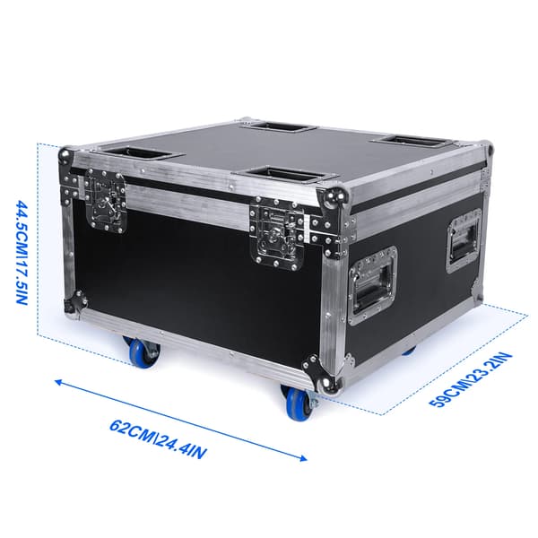 Robust Flight Case - Transportkuffert til 6 PAR-lamper - Professionelt scene- og DJ-udstyr - Sort