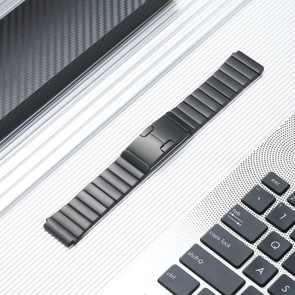 Urrem - Metalrem til Watch 4/4 Pro - Rustfrit stål - 22 mm - Foldespænde - Grå