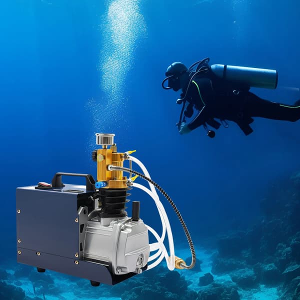 PCP-luftkompressor - Högtryckskompressor - 1800 W - 30 MPa - Kopparmotor - 220 V - Blå