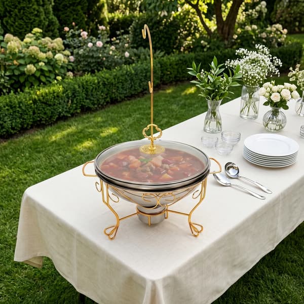 Chafing Dish-stativ - Rund - Madvarmer - Rustfrit stål