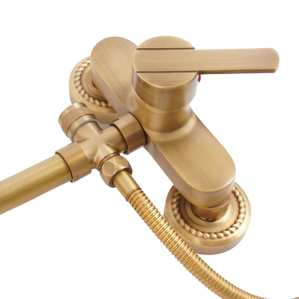 Retro Brusesæt - Regnbruser Brusesystem - Håndbruser - Messing - Badeværelse - Bronze