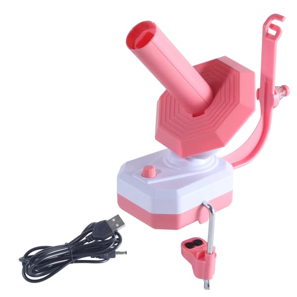 Automatisk garnvinde - USB - Til garn og uld - Startsæt - ABS-plast - Pladsbesparende - Pink