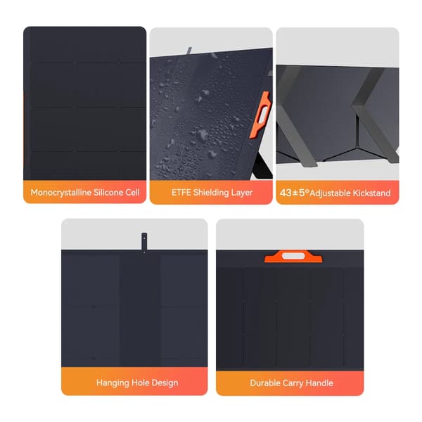 Bærbart solpanel - PM400SE - 400 W - 18 V - Foldbart - Fleksibelt - IP67 - ETFE-belægning