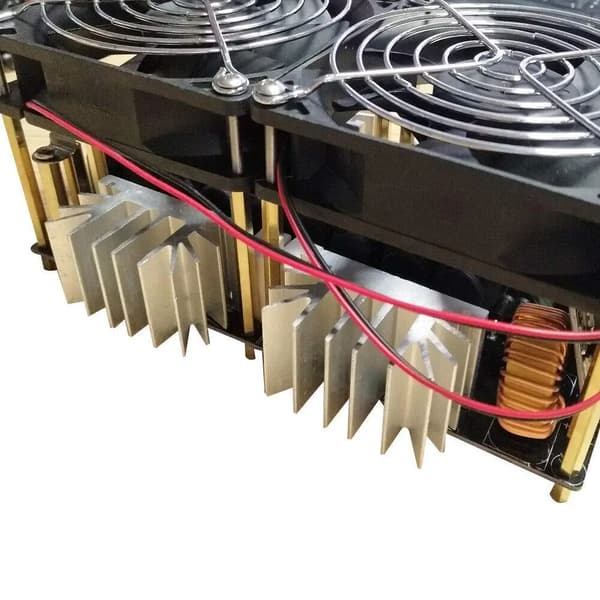 ZVS Induktionsvarmemodul - Driverboard - Strømforsyningsmodul - Driver Til Induktionsspole - PCB-Printplade - Sort