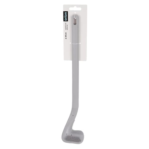 Toiletbørste - Silikone - 40 cm - Grå