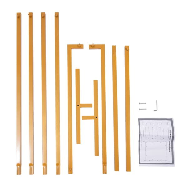 Rektangulär Bröllopsbåge - Metallställning - Återanvändbar - 2 x 1,5 m x 45 cm - Gul