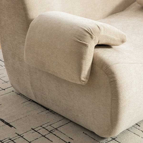 Modulär fåtölj - Enkelsits - Chenilleklädsel - 30D elastiskt skum - Halkfri undersida - Modern stil - Grå