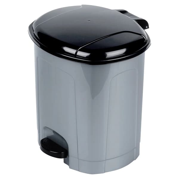 Pedalspand - Affaldsspand - Plastik - 11,5 l - Grå