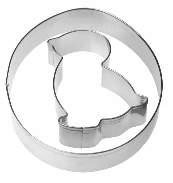 Kakform - Pepparkaksform - Kycklingform - Metall - CE/EU - Silver