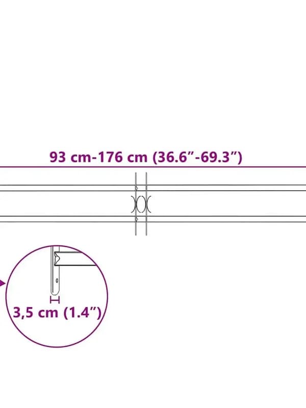 Fönsterskydd - Justerbart säkerhetsgaller - 2 st säkerhetsstänger - 100–150 cm bredd - Plast - Silver