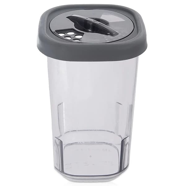 Krydderibeholder med si - 320 ml - Plast - Grå