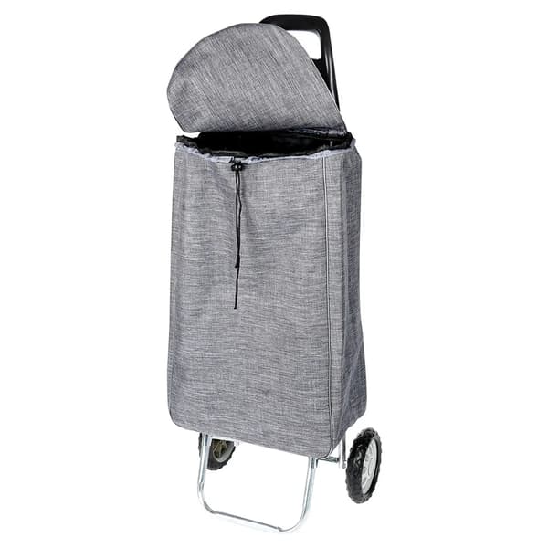 Indkøbsvogn med taske - Indkøbstrolley - 30 l - Polyester - Grå