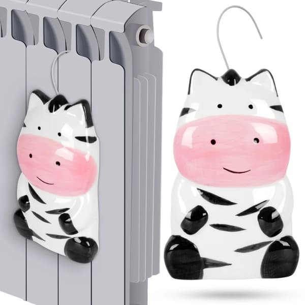 Zebra keramisk luftfugter til radiator for børn - 220 ml - Hvid