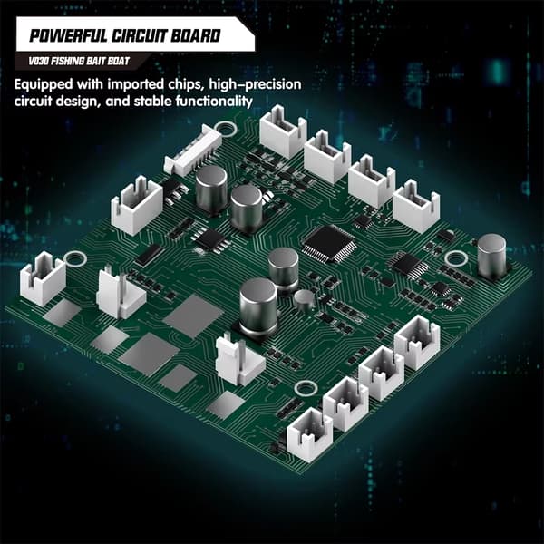 Foderbåd V030 - Fjernstyret foderbåd - Basisversion - 12 V - ABS - Magnetfiskeri