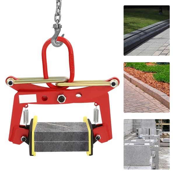 Stenklemme - Løftetang - Justerbar - Rustfrit stål - Bæreevne 330 kg - 10 x 24 cm - Til stenplader