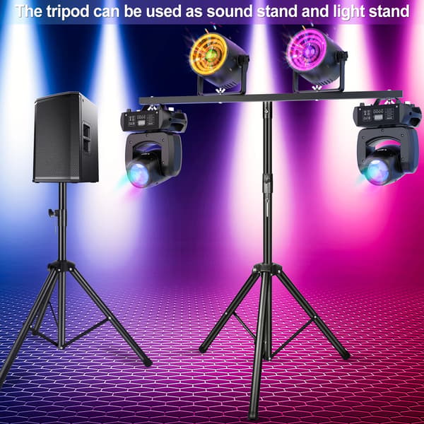 Stativ för scenbelysning - T-format ljusstativ - Justerbart - För PAR-lampor - Universal - 2-pack